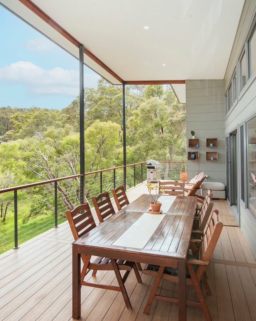 Balcony with bush views in a newbuild